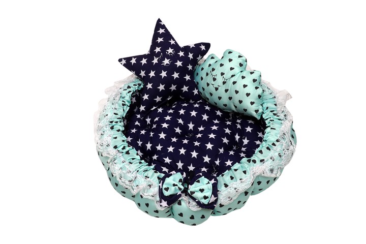 Febric Master - Baby Super Soft Reversible Nest Bedding Set (Pack of 3 Items)(0-6 Months) (B)